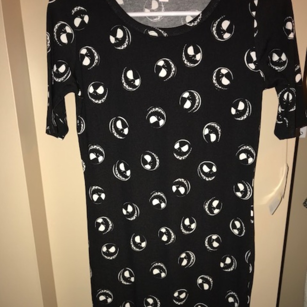 LuLaRoe Disney Jack Skellington Julia Dress NWT LG
